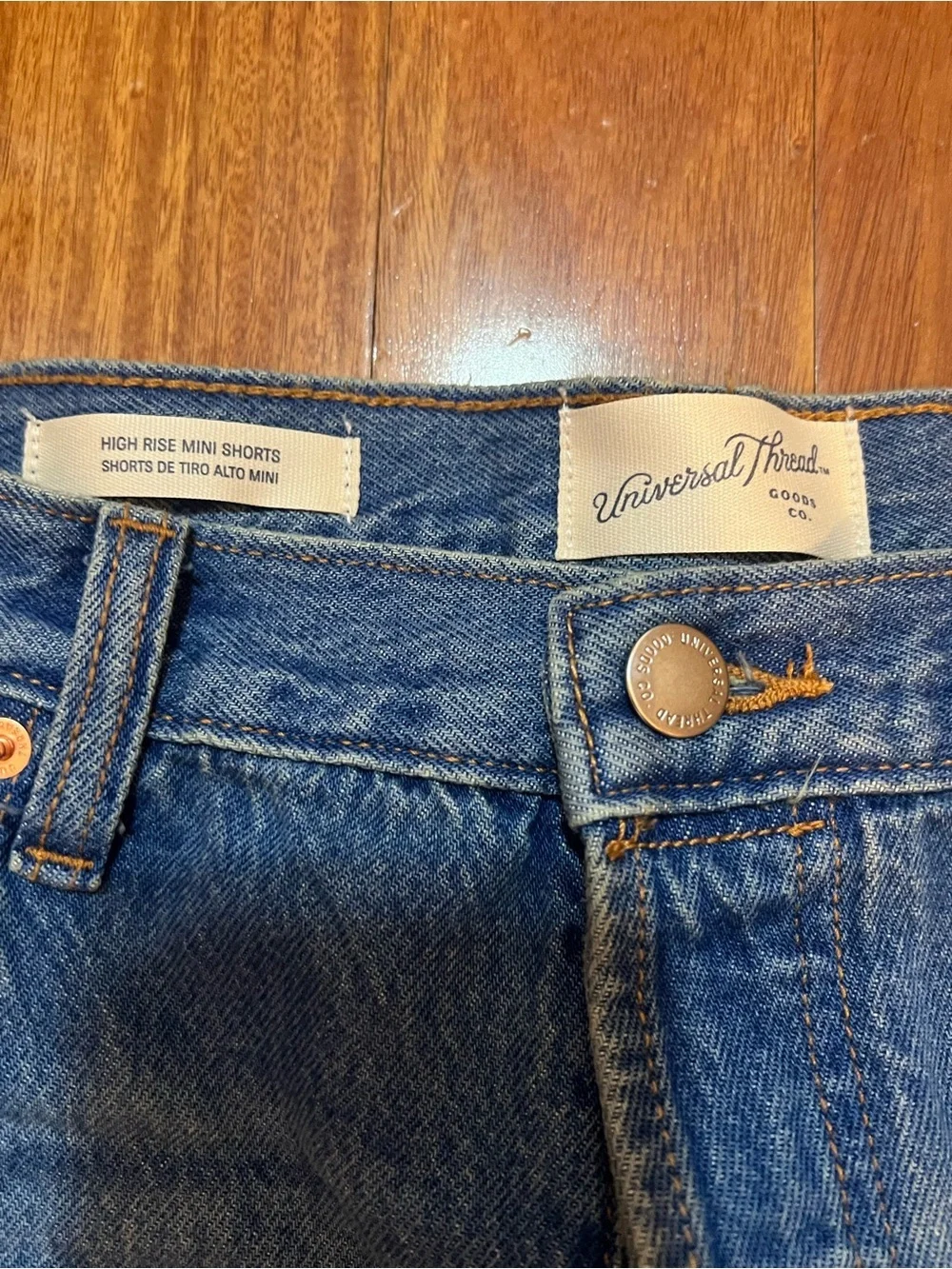 NWT Universal Thread Mini  Button Fly CutOff Distressed Jean Shorts 16